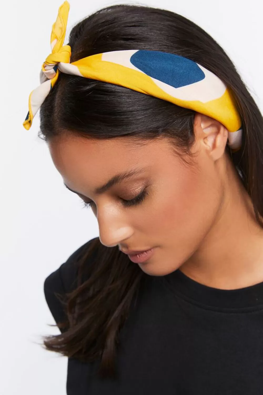 Hair Accessories>Forever 21 Geo Print Headwrap Yellow/Multi