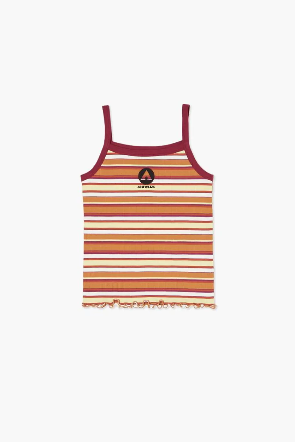 Tops>Forever 21 Girls Airwalk Striped Cami (Kids) Burgundy/Multi