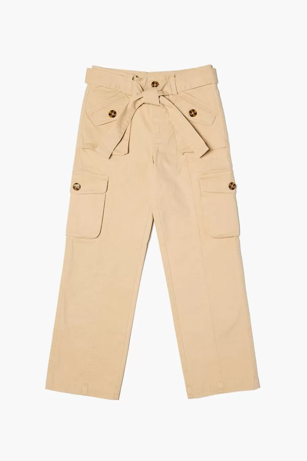 Bottoms>Forever 21 Girls Belted Cargo Pants (Kids) Khaki