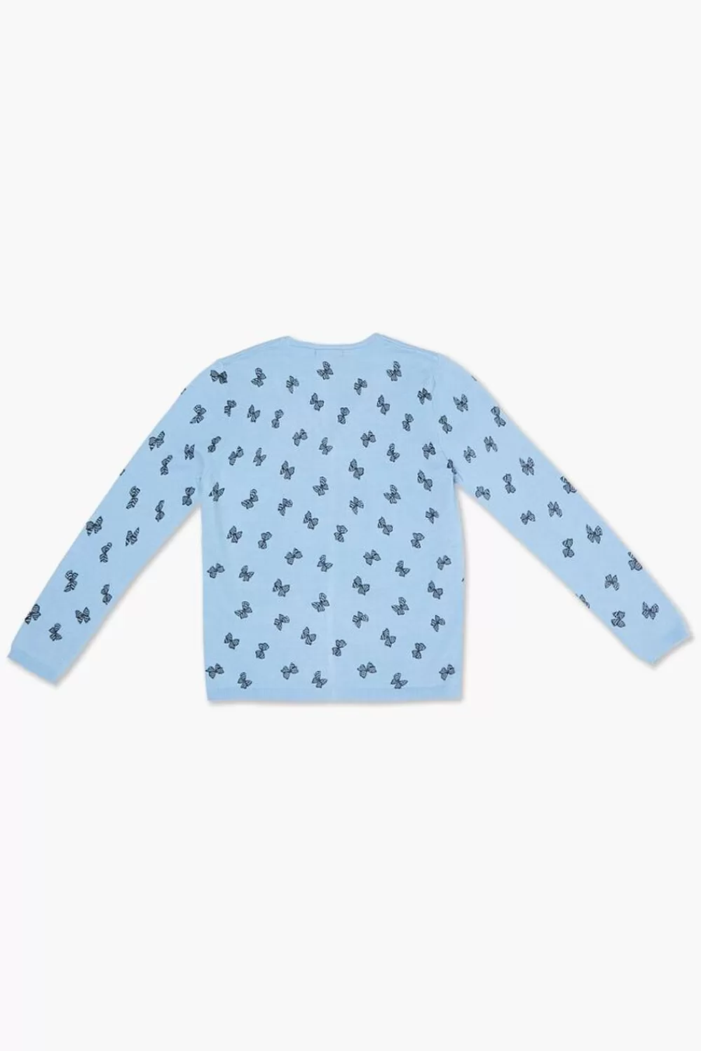 Sweaters + Cardigans>Forever 21 Girls Butterfly Print Cardigan Sweater (Kids) Blue/Black