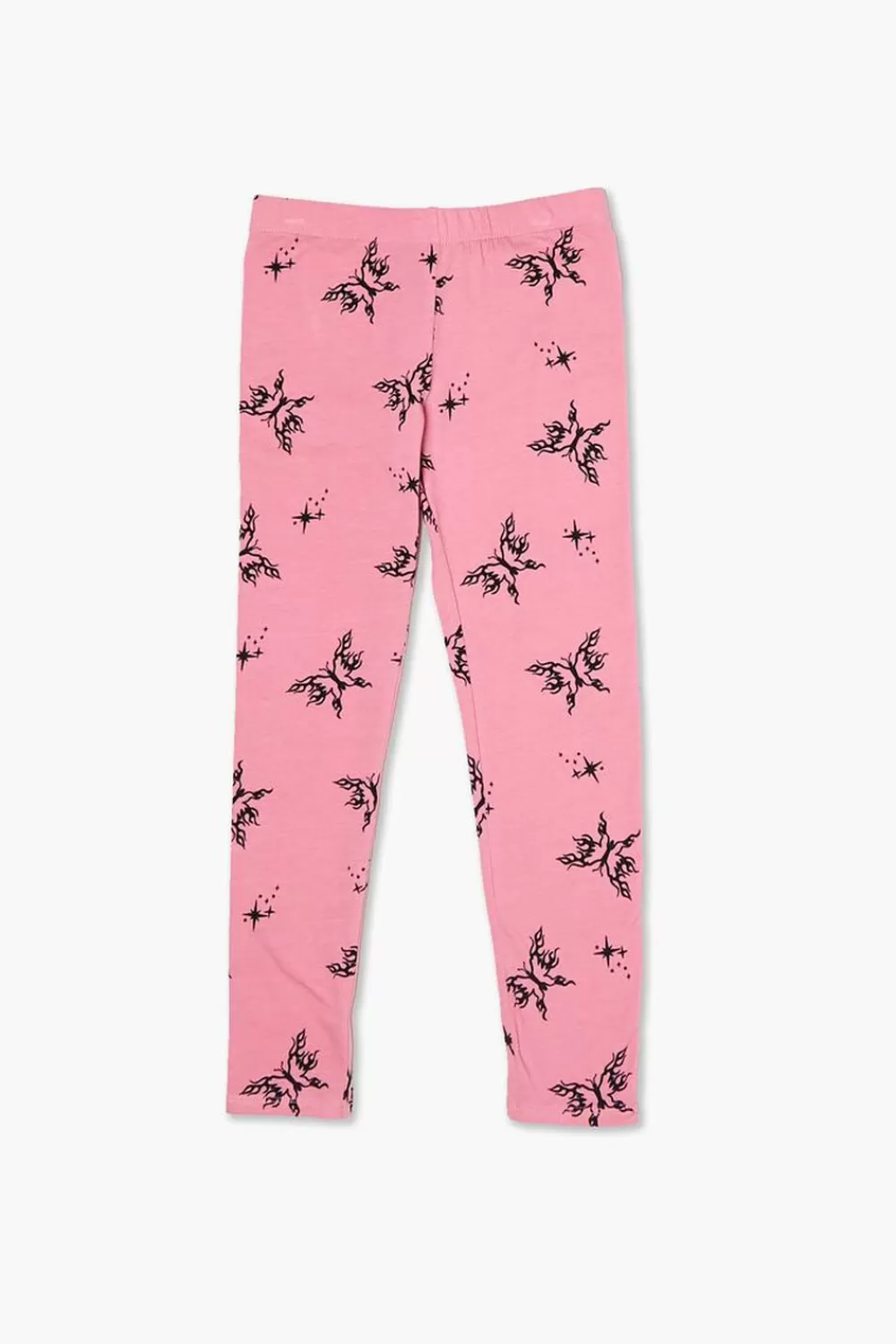 Bottoms>Forever 21 Girls Butterfly Print Leggings (Kids) Pink/Black