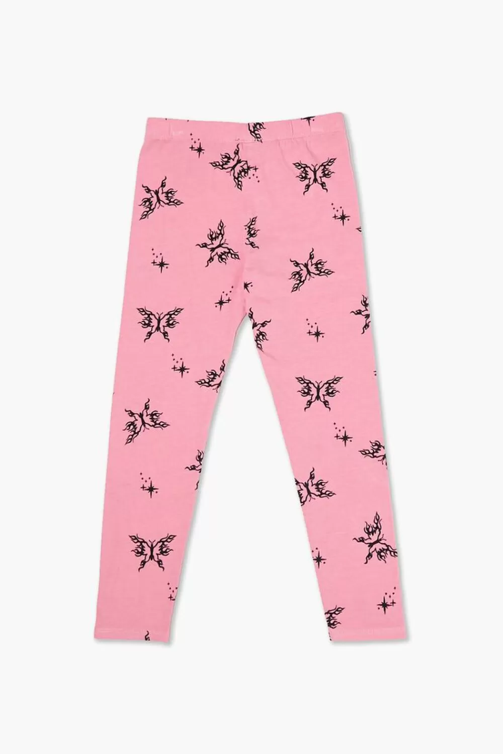 Bottoms>Forever 21 Girls Butterfly Print Leggings (Kids) Pink/Black