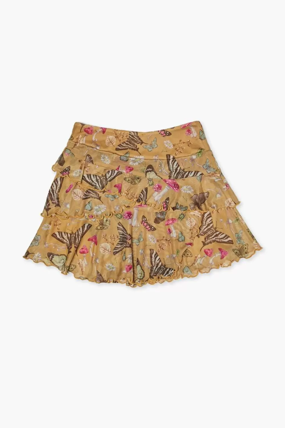 Bottoms>Forever 21 Girls Butterfly Print Skirt (Kids) Amber/Multi