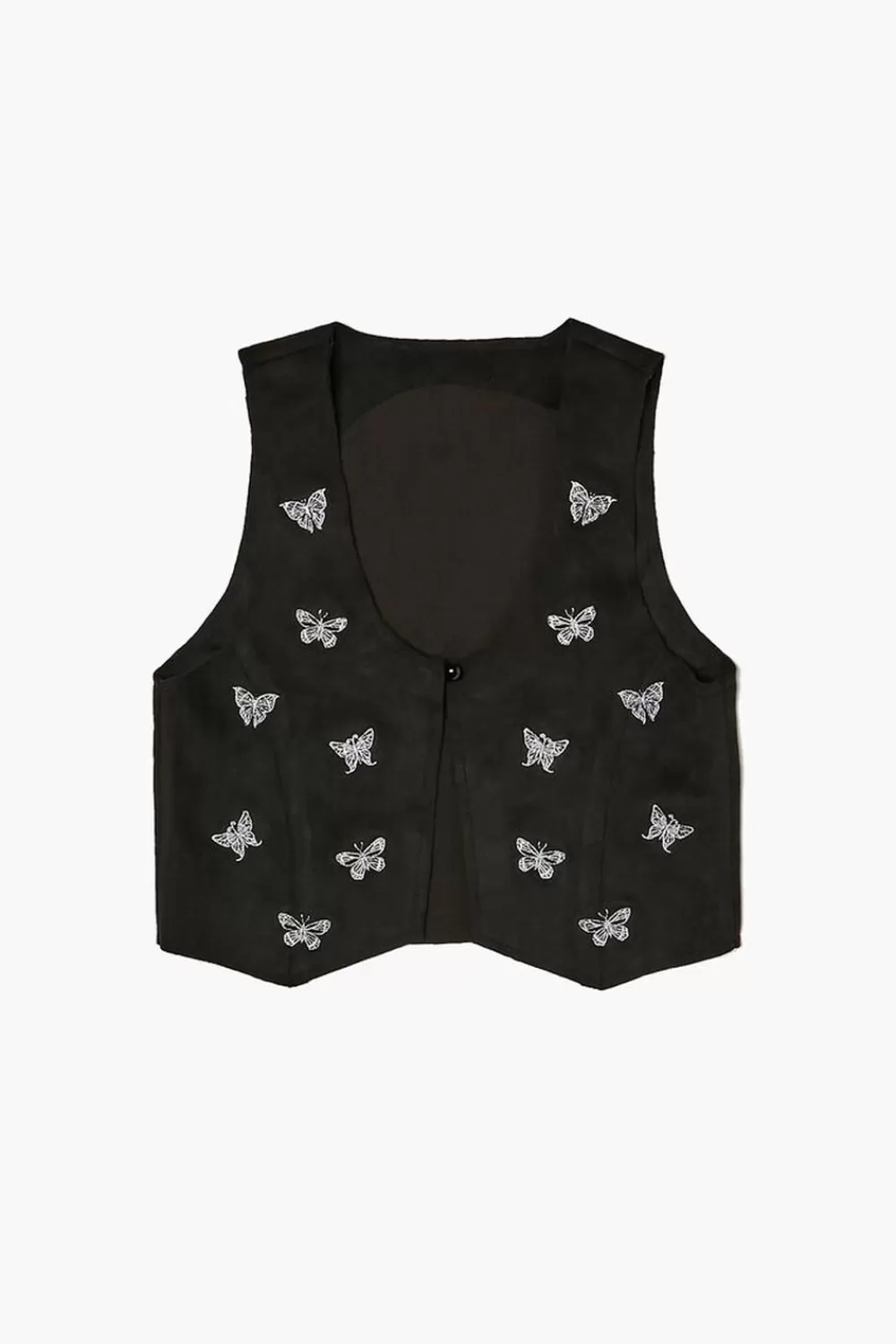 Tops>Forever 21 Girls Butterfly Print Vest (Kids) Black/White