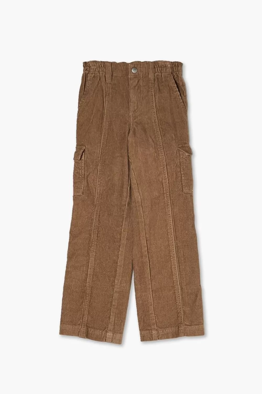 Bottoms>Forever 21 Girls Corduroy Cargo Pants (Kids) Brown