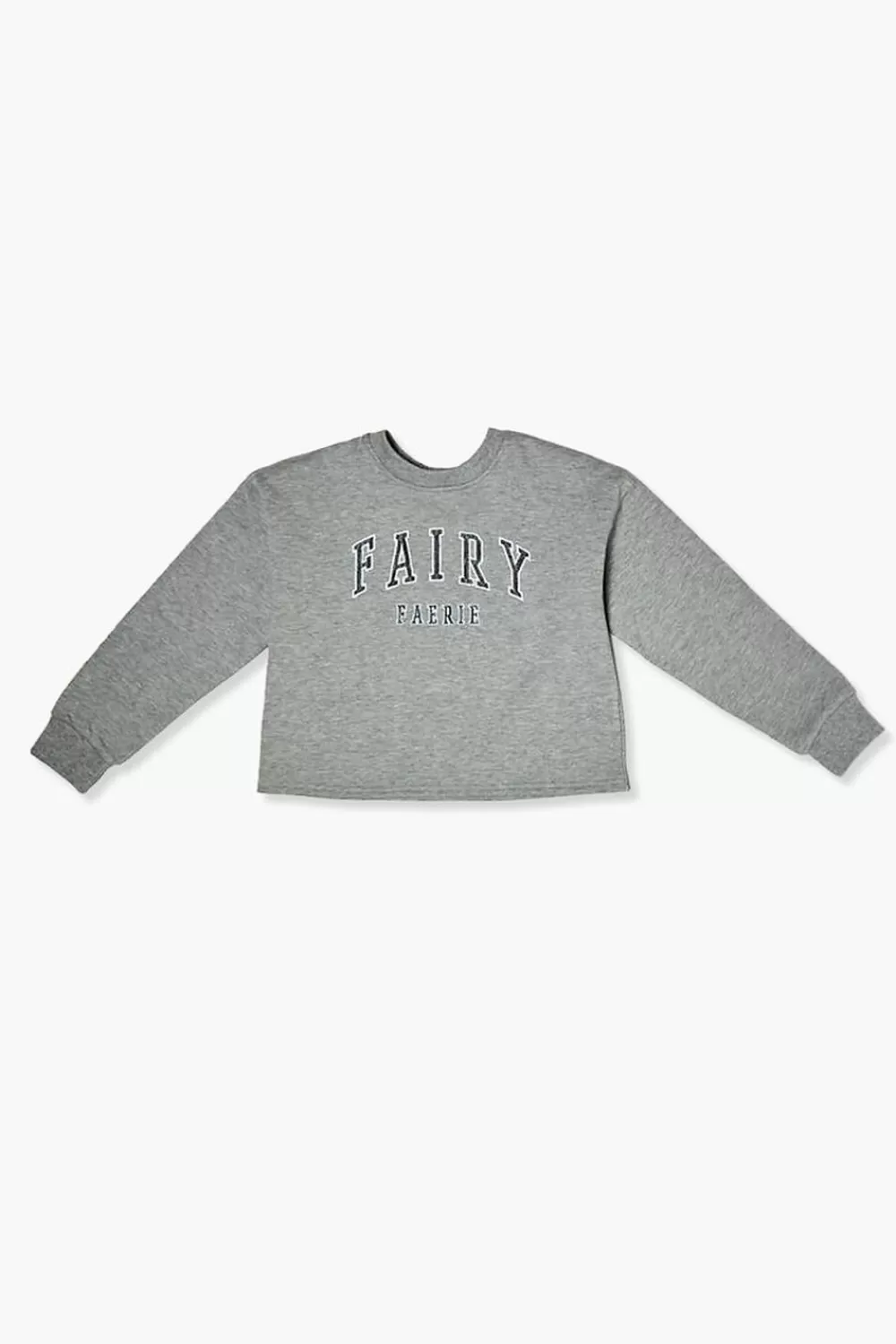 Tops>Forever 21 Girls Fairy Graphic Pullover (Kids) Grey/Multi