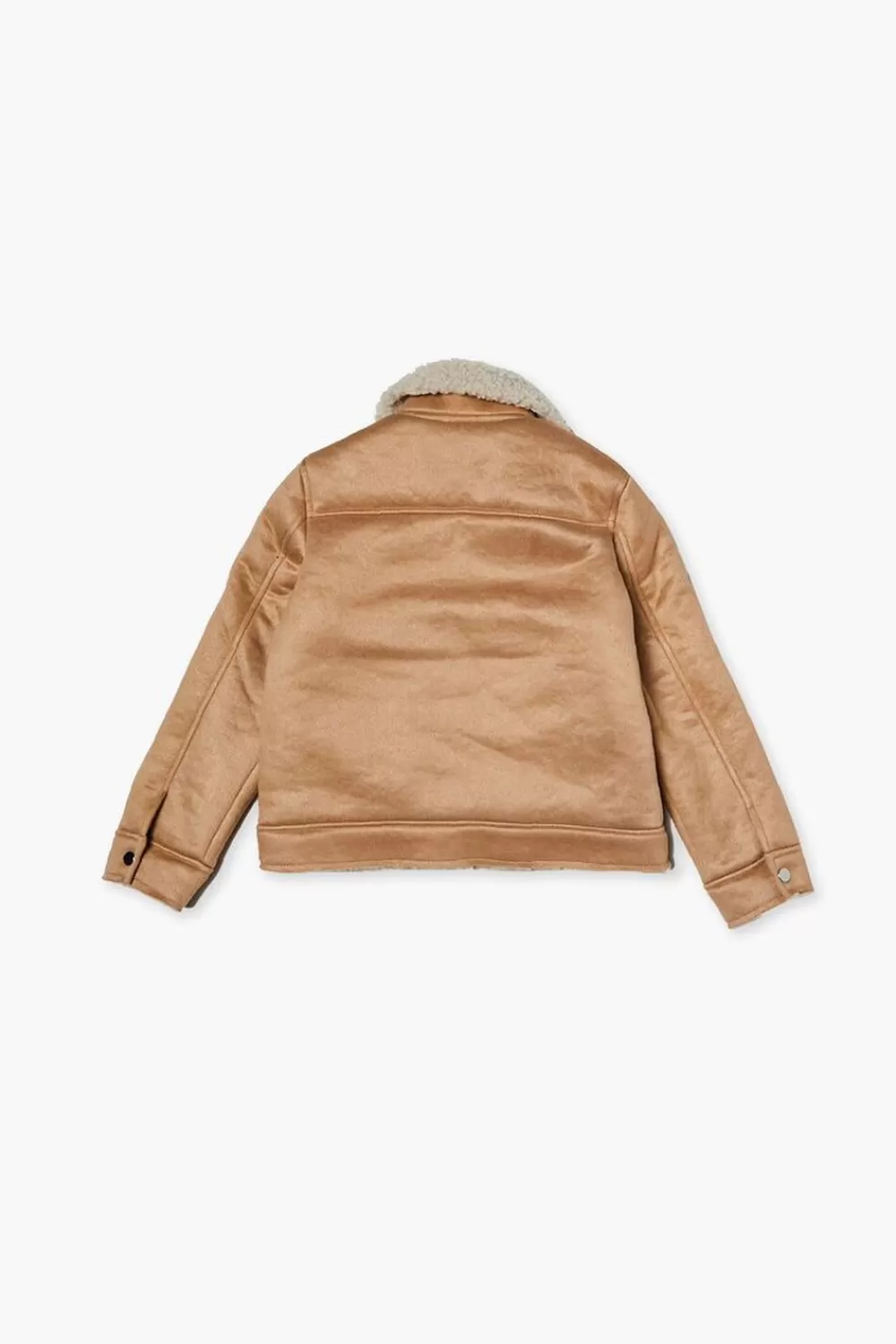 Jackets + Outerwear>Forever 21 Girls Faux Suede Jacket (Kids) Tan