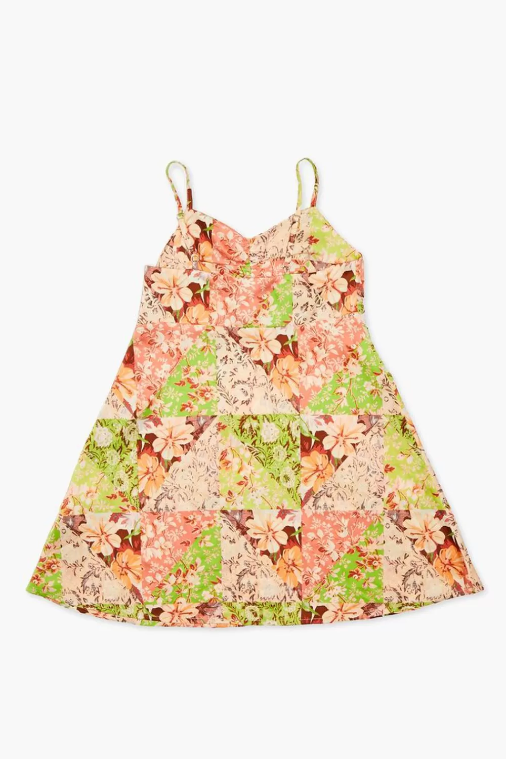 Dresses + Rompers>Forever 21 Girls Floral Patchwork Cami Dress (Kids) Green/Multi