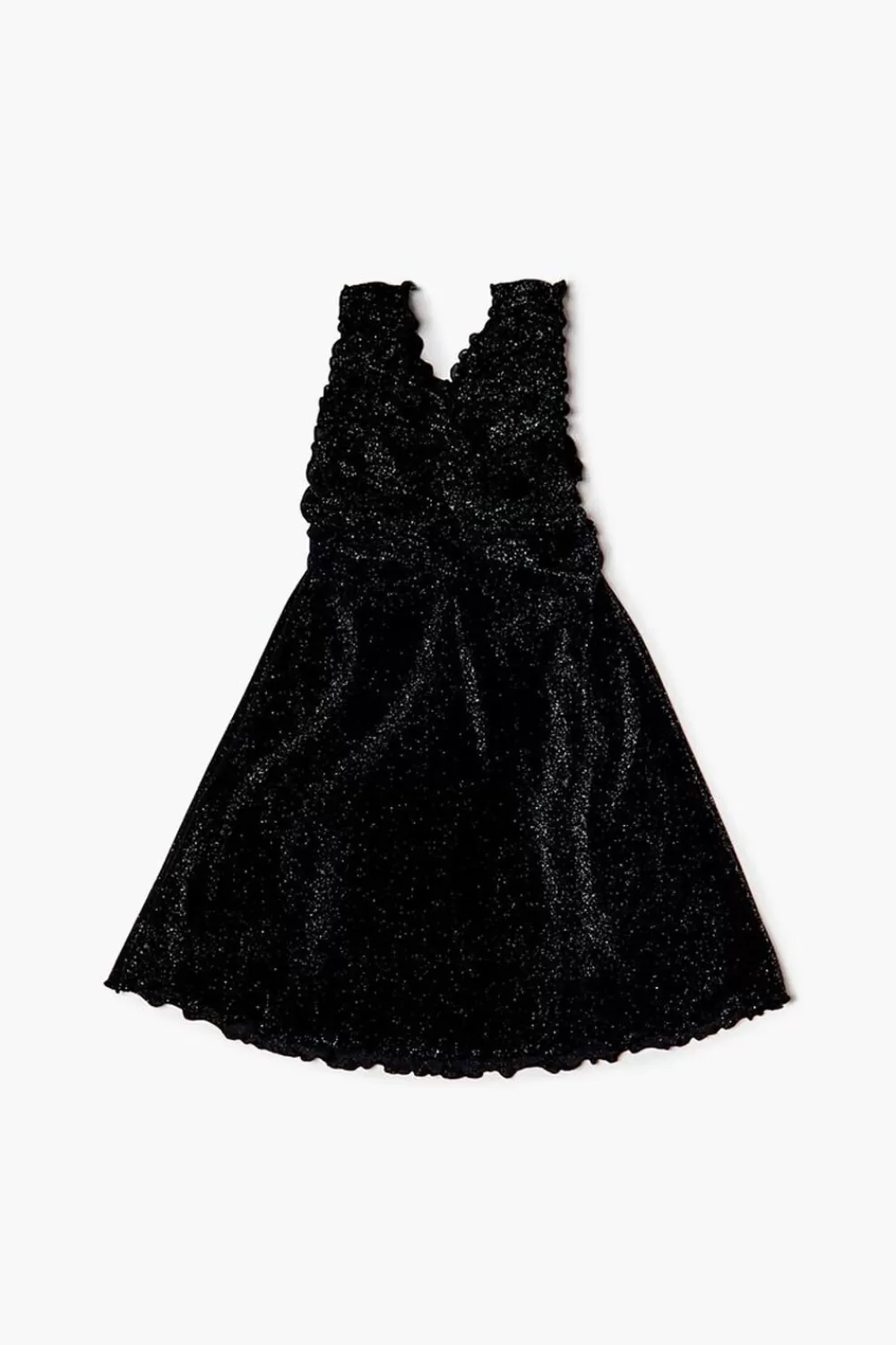 Dresses + Rompers>Forever 21 Girls Glitter Sleeveless Mini Dress (Kids) Black/Silver