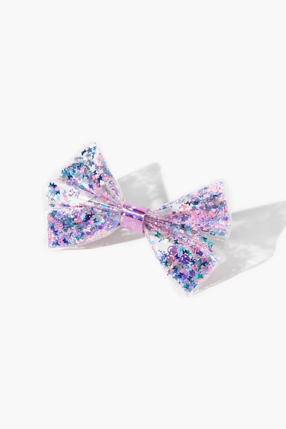 Accessories>Forever 21 Girls Glittered Confetti Bow Hair Clip (Kids) Blue/Pink