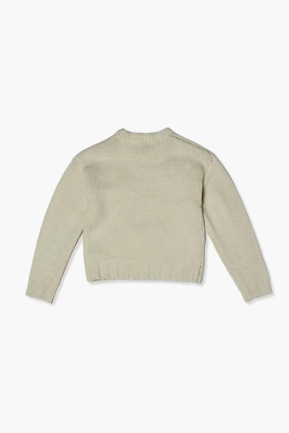 Sweaters + Cardigans>Forever 21 Girls Heart Ball-Knit Sweater (Kids) Cream