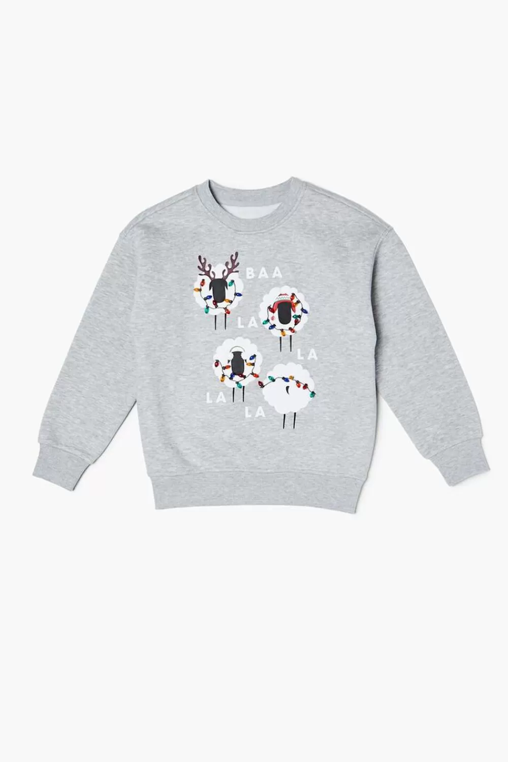 Tops>Forever 21 Girls Holiday Sheep Graphic Pullover (Kids) Grey/Multi