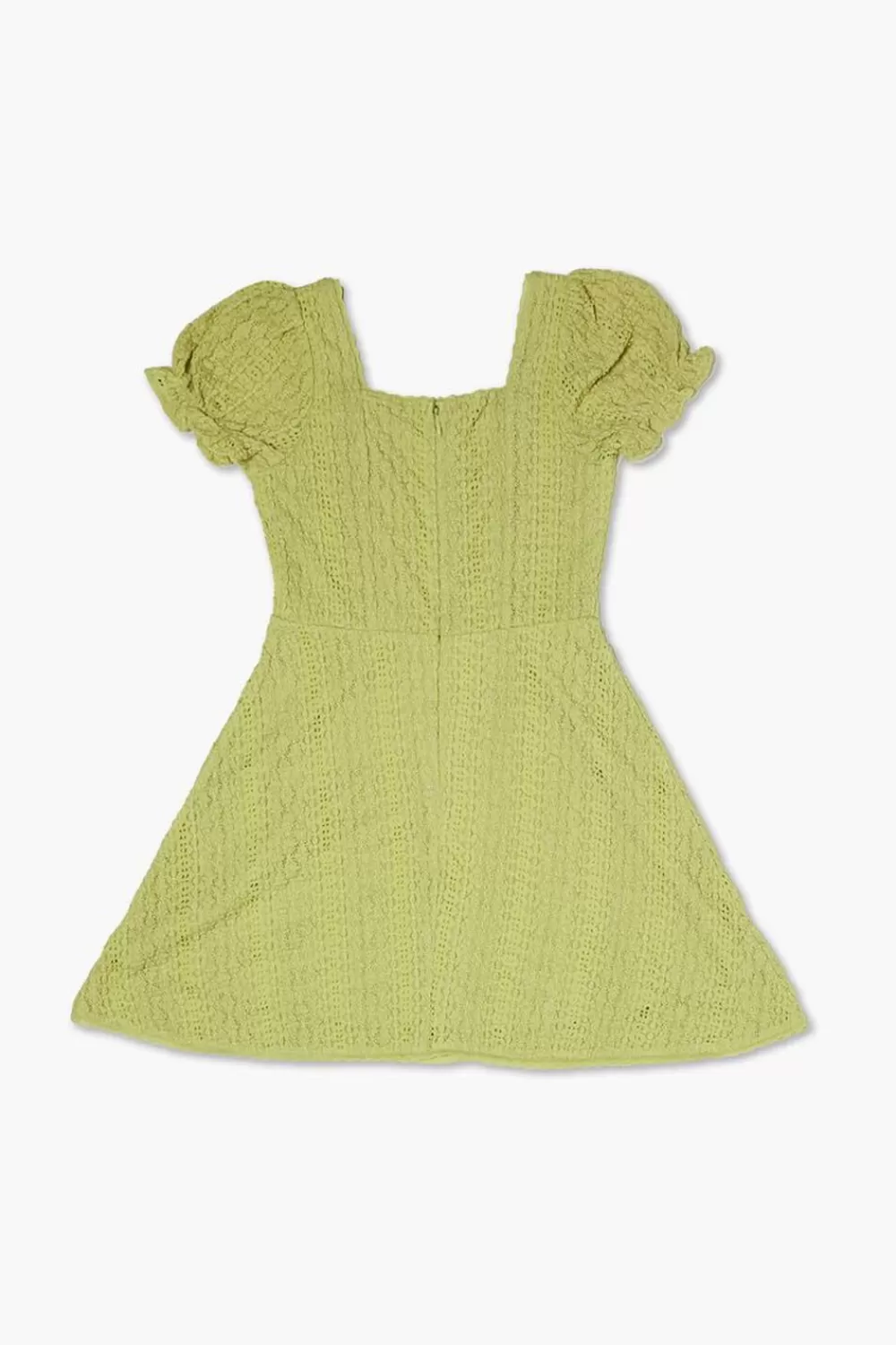 Dresses + Rompers>Forever 21 Girls Lace Puff-Sleeve Dress (Kids) Green