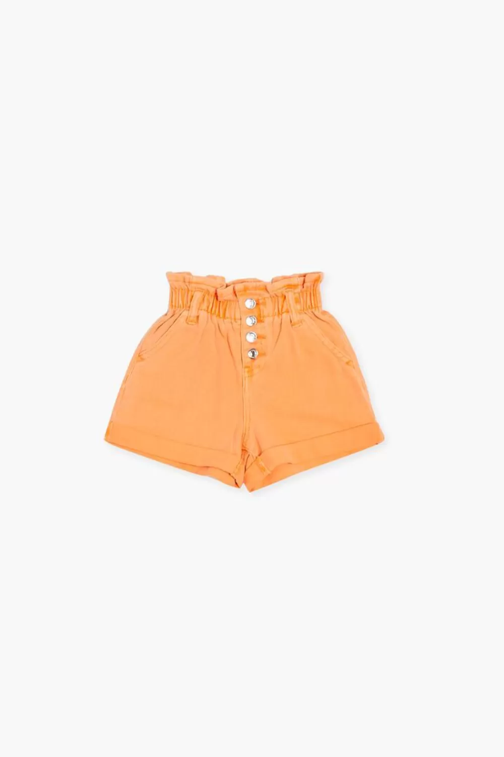 Bottoms>Forever 21 Girls Paperbag Denim Shorts (Kids) Orange