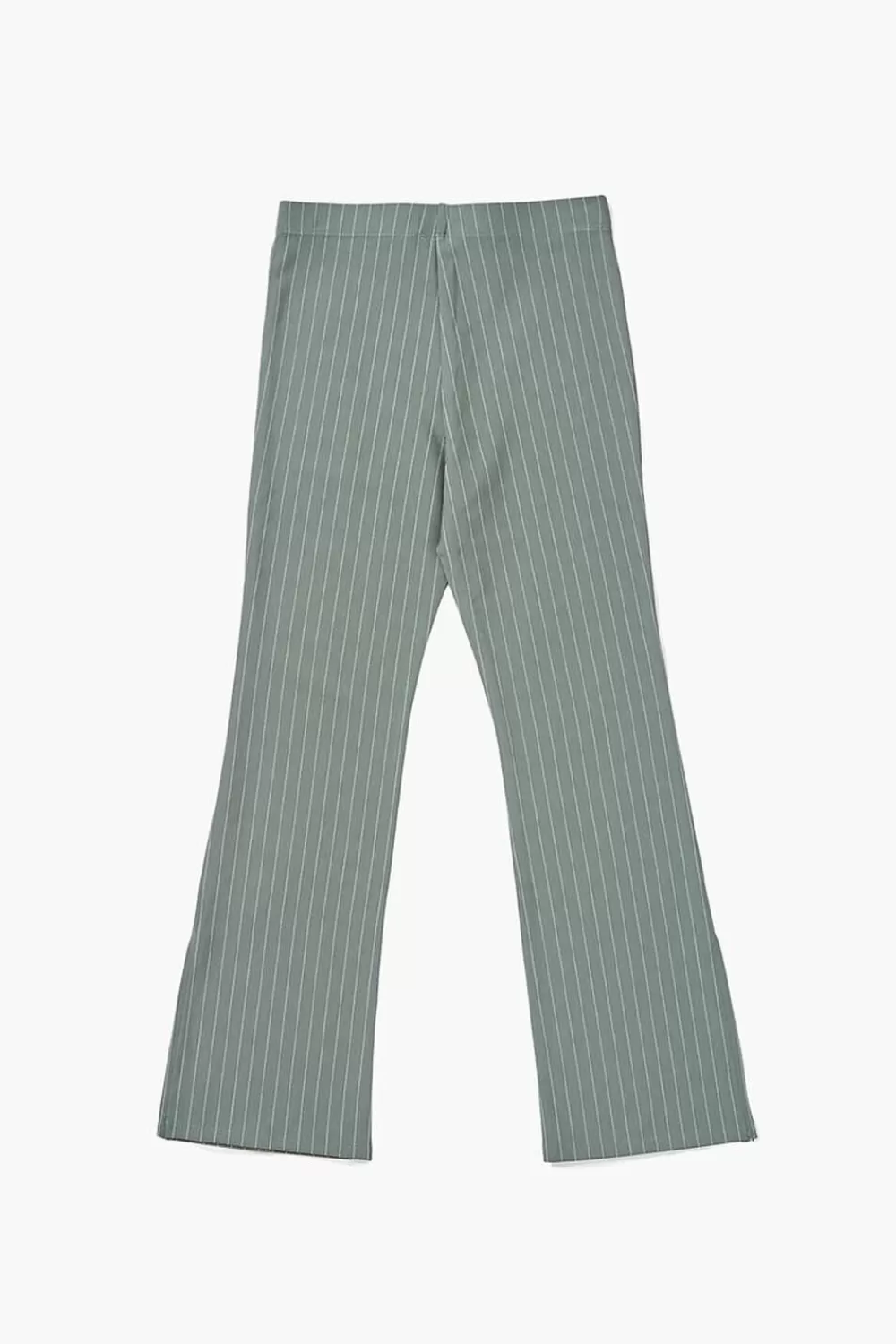 Bottoms>Forever 21 Girls Pinstriped Flare Pants (Kids) Olive/White