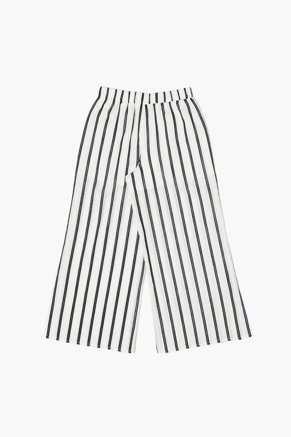 Bottoms>Forever 21 Girls Pinstriped Wide-Leg Pants (Kids) Cream/Blue