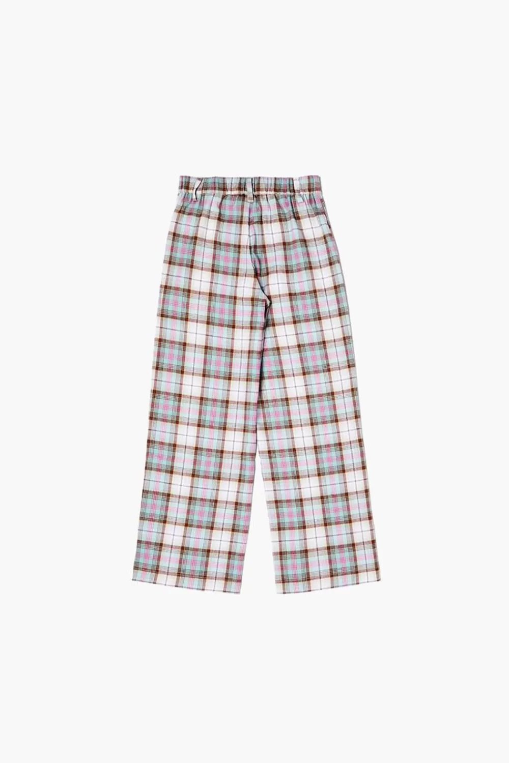 Bottoms>Forever 21 Girls Plaid Straight-Leg Pants (Kids) Teal/Multi