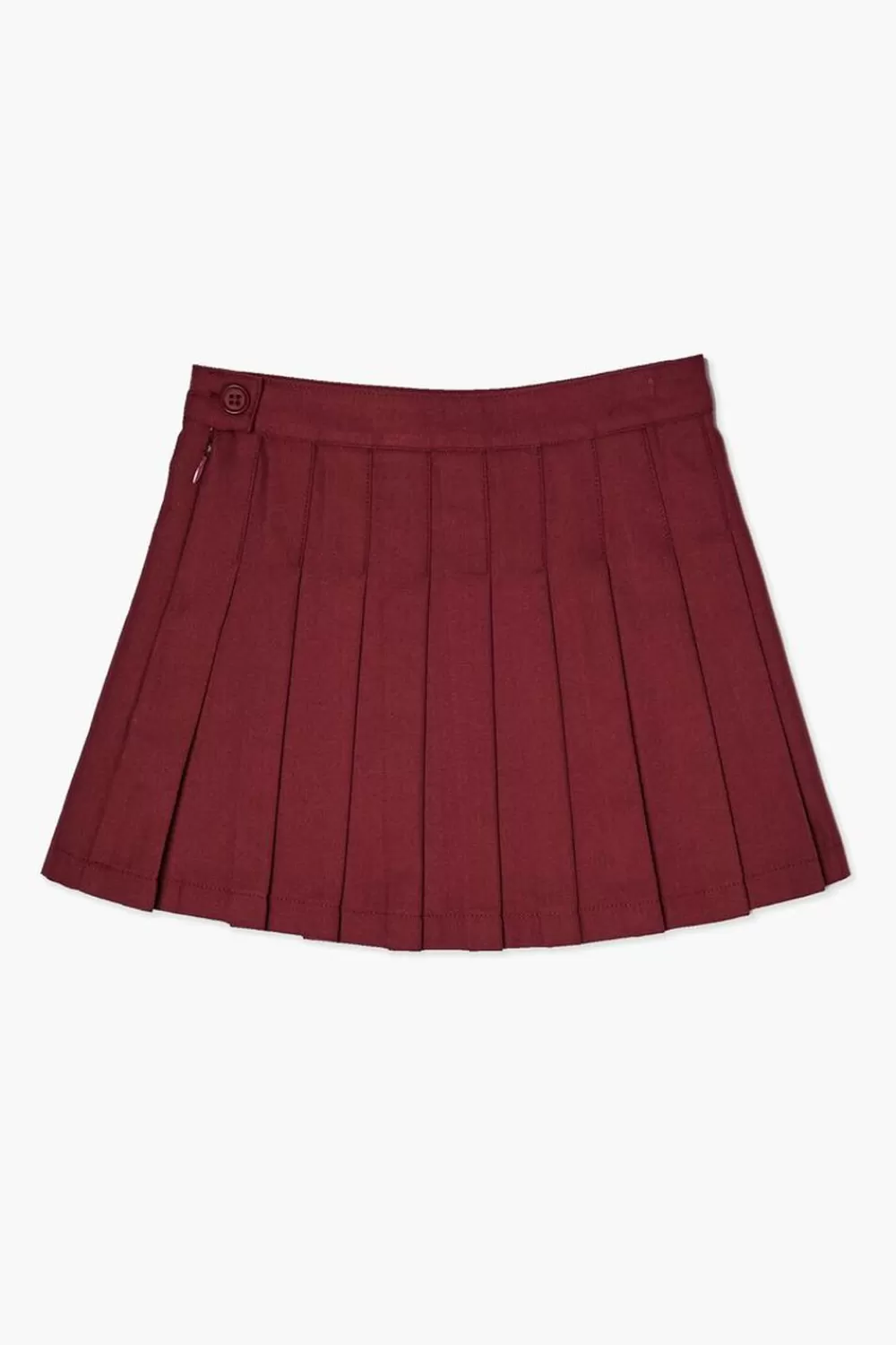 Bottoms>Forever 21 Girls Pleated A-Line (Kids) Burgundy