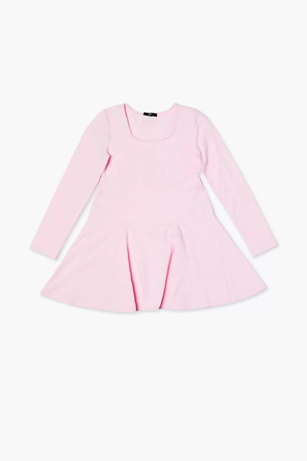 Dresses + Rompers>Forever 21 Girls Pleated Long-Sleeve Skater Dress (Kids) Bubble Gum