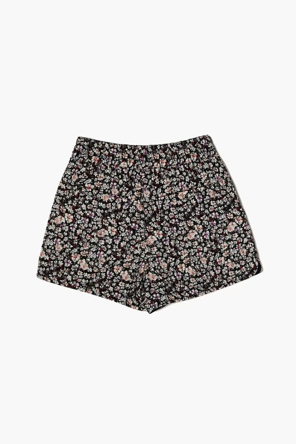 Bottoms>Forever 21 Girls Quilted Floral Print Shorts (Kids) Black/Multi