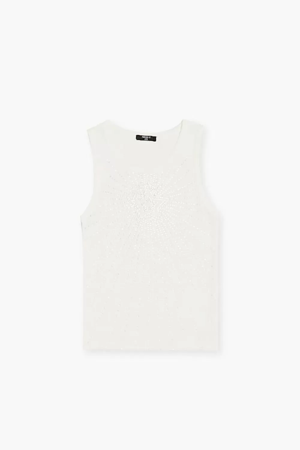 Tops>Forever 21 Girls Rhinestone Star Tank Top (Kids) White