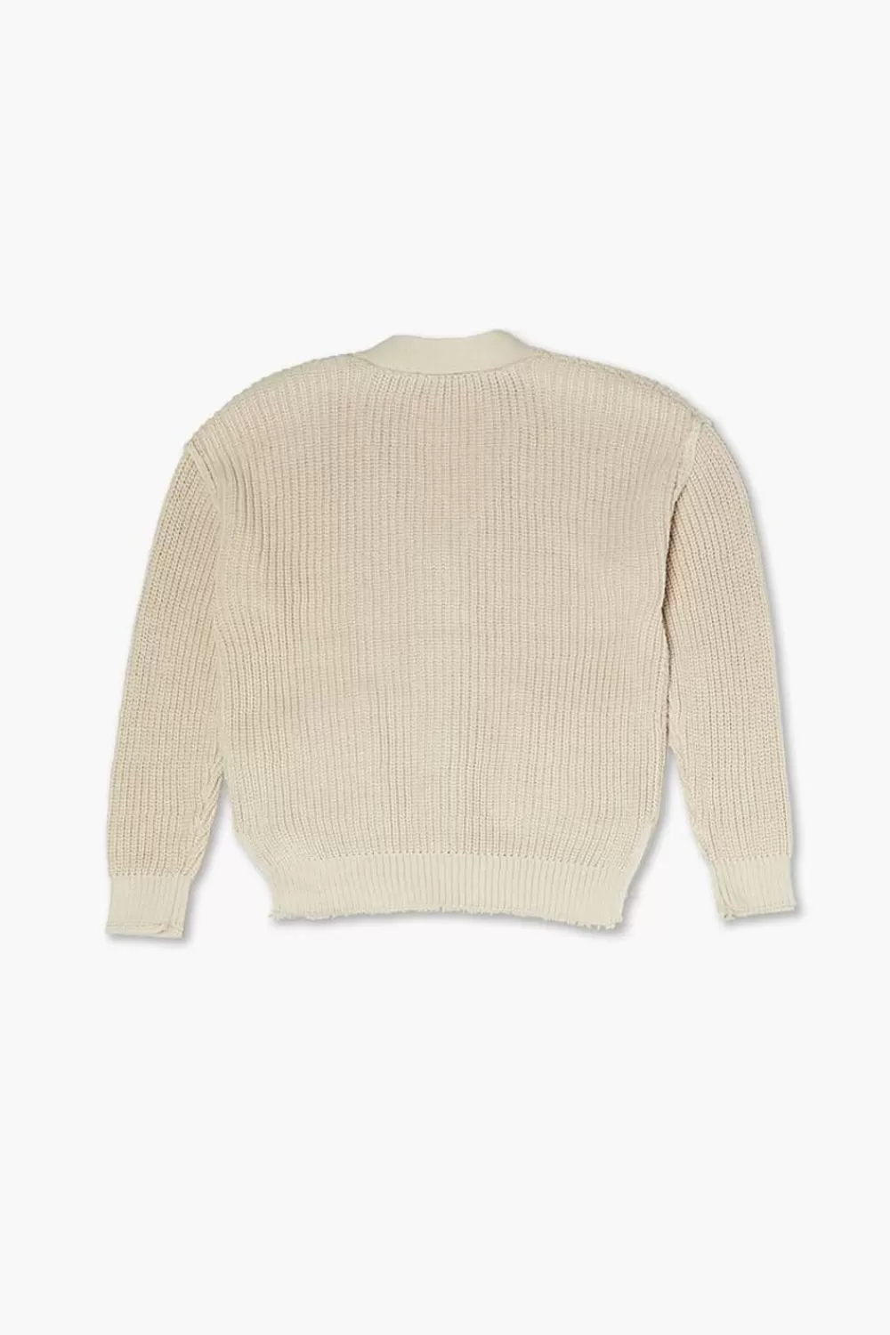 Sweaters + Cardigans>Forever 21 Girls Ribbed Cardigan Sweater (Kids) Tan