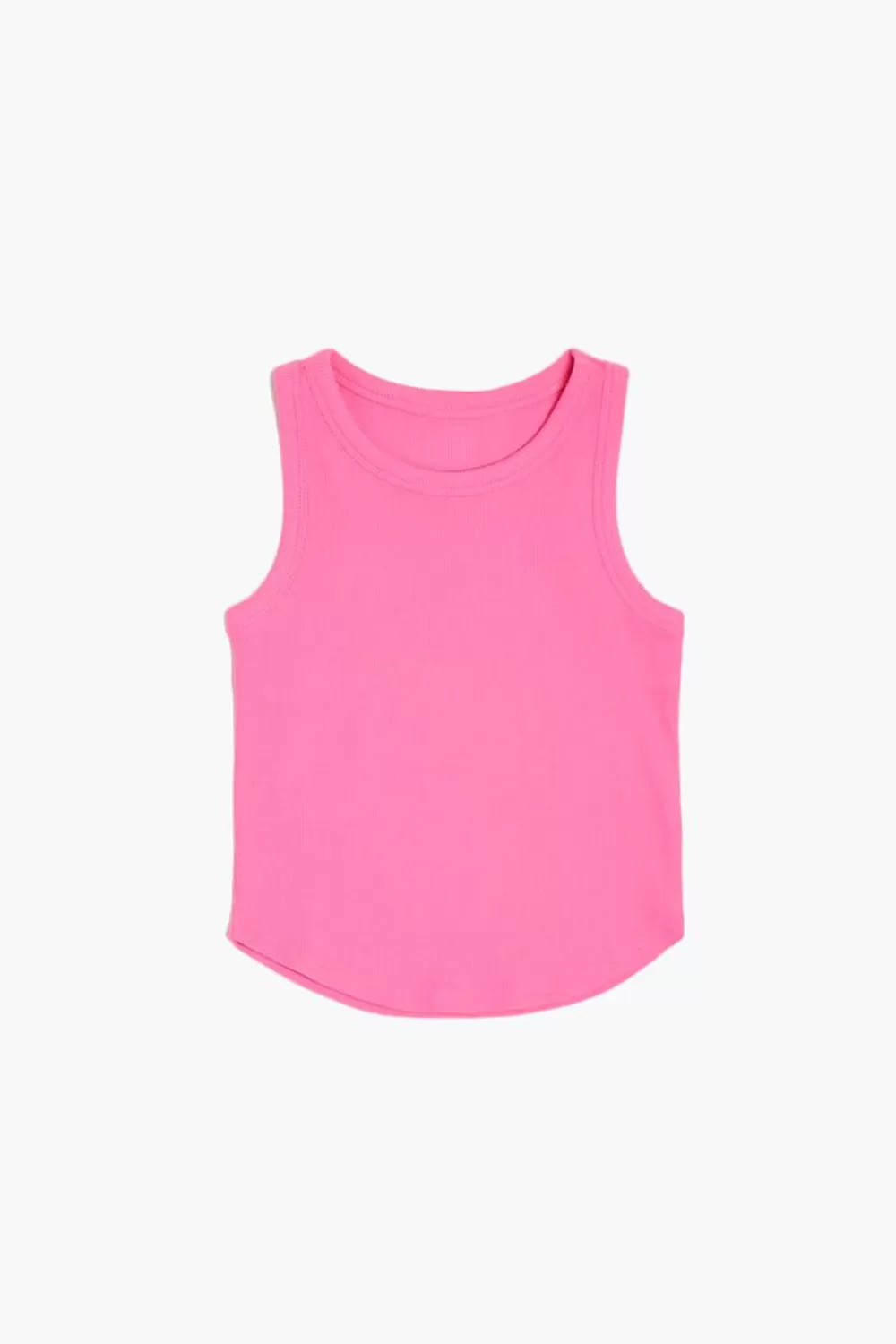 Tops>Forever 21 Girls Ribbed Knit Tank Top (Kids) Hot Pink