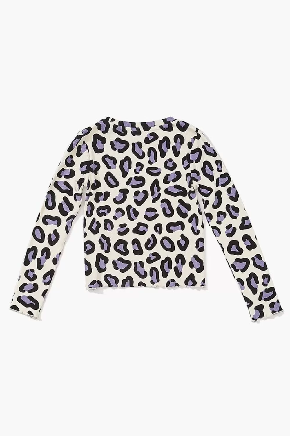 Tops>Forever 21 Girls Ribbed Leopard Tee (Kids) Cream/Multi