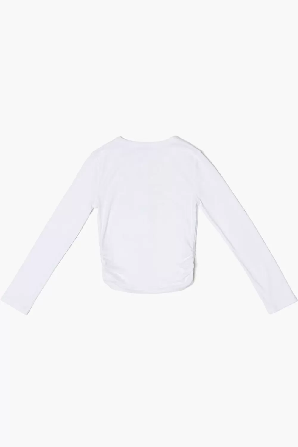 Tops>Forever 21 Girls Ruched Button-Front Top (Kids) Vanilla