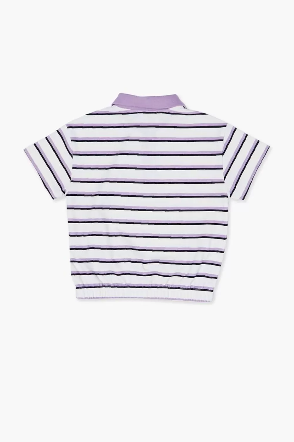 Tops>Forever 21 Girls Striped Polo Shirt (Kids) Cream/Multi