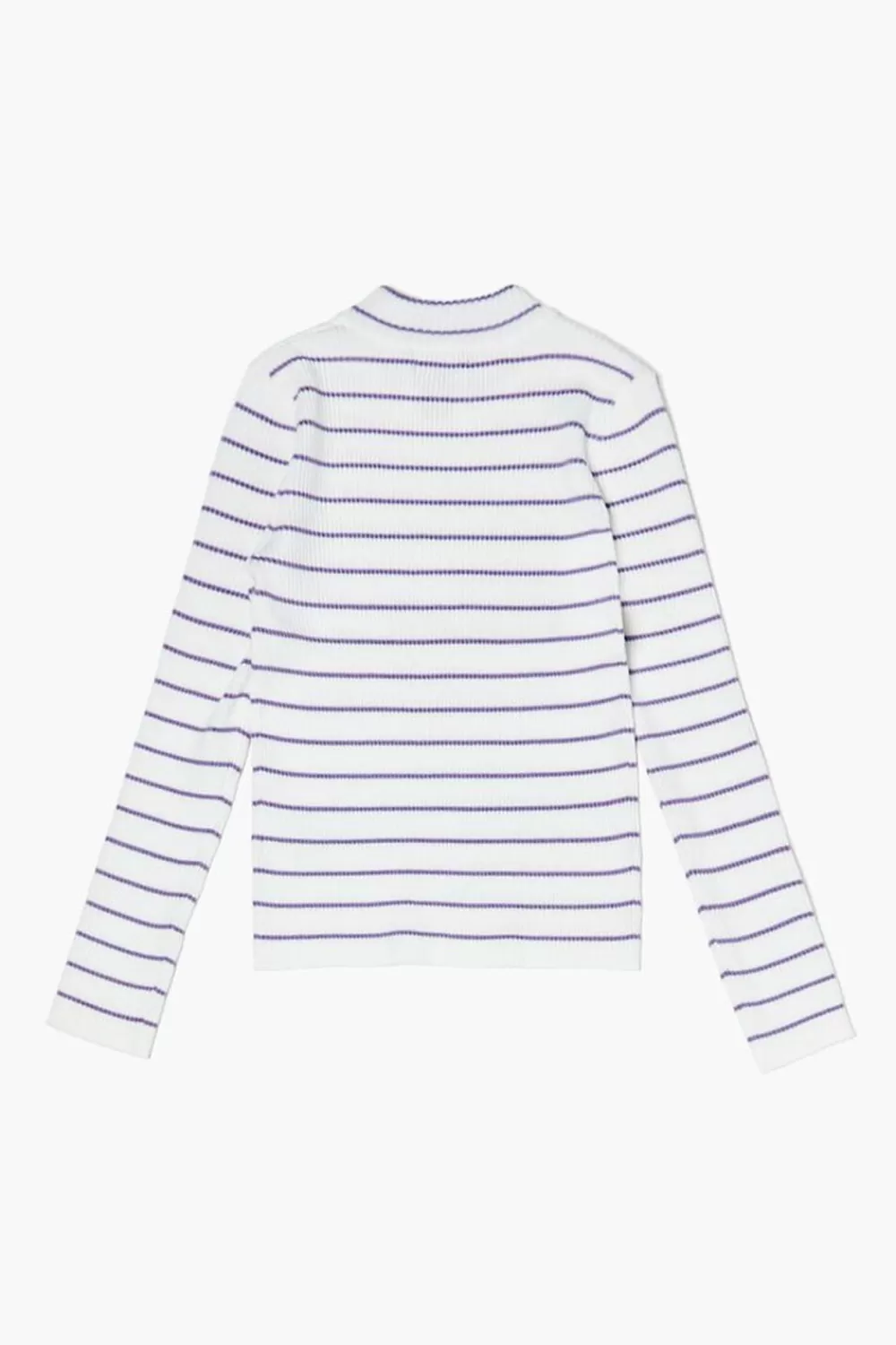 Tops>Forever 21 Girls Striped Sweater (Kids) Cream/Purple