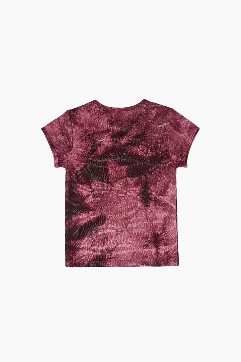 Tops>Forever 21 Girls Tie-Dye Crew Tee (Kids) Mauve/Multi