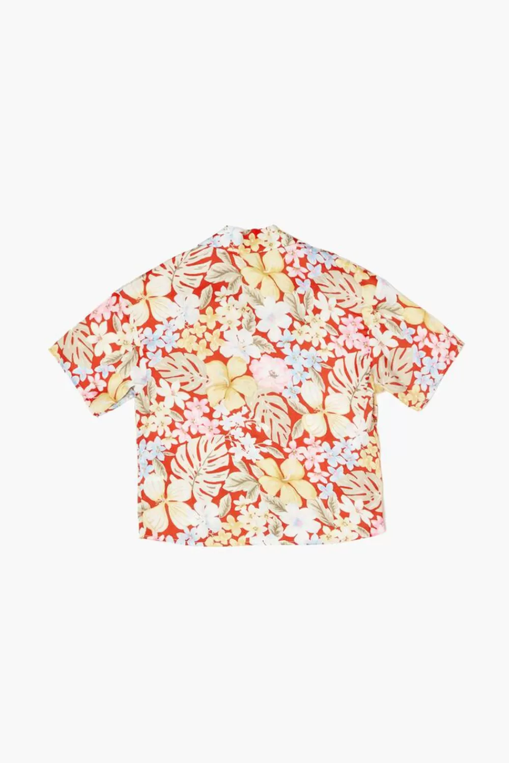 Tops>Forever 21 Girls Tropical Floral Print Shirt (Kids) Red/Multi