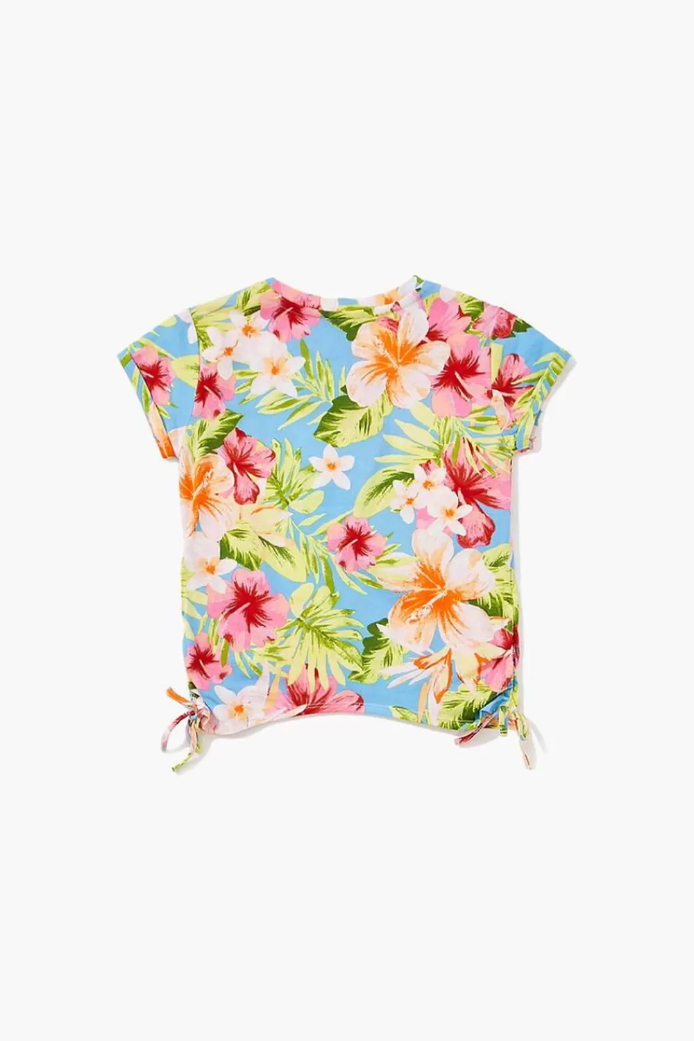Tops>Forever 21 Girls Tropical Floral Tee (Kids) Blue/Multi