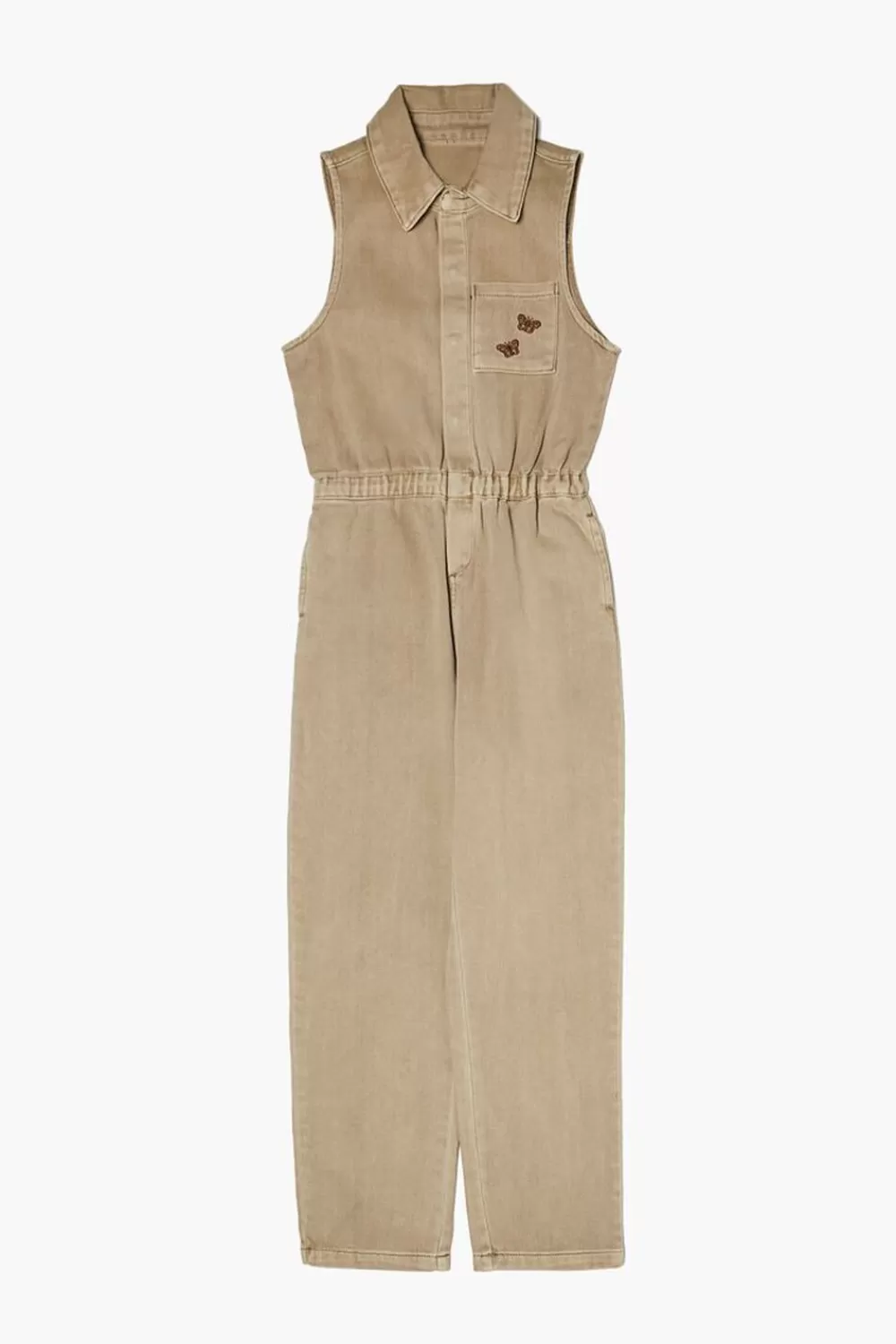 Bottoms>Forever 21 Girls Twill Jumpsuit (Kids) Tan