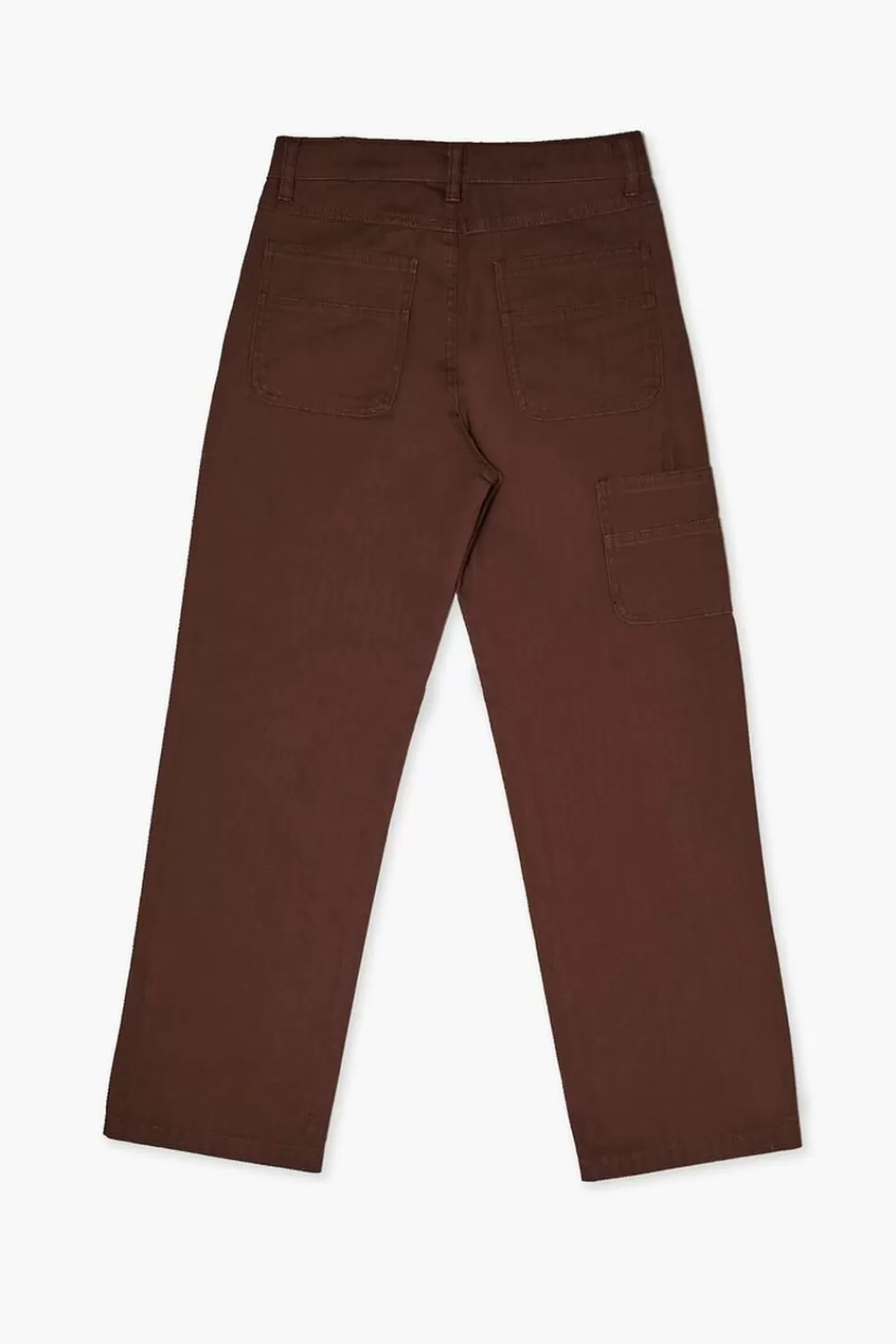 Bottoms>Forever 21 Girls Twill Straight-Leg Pants (Kids) Brown