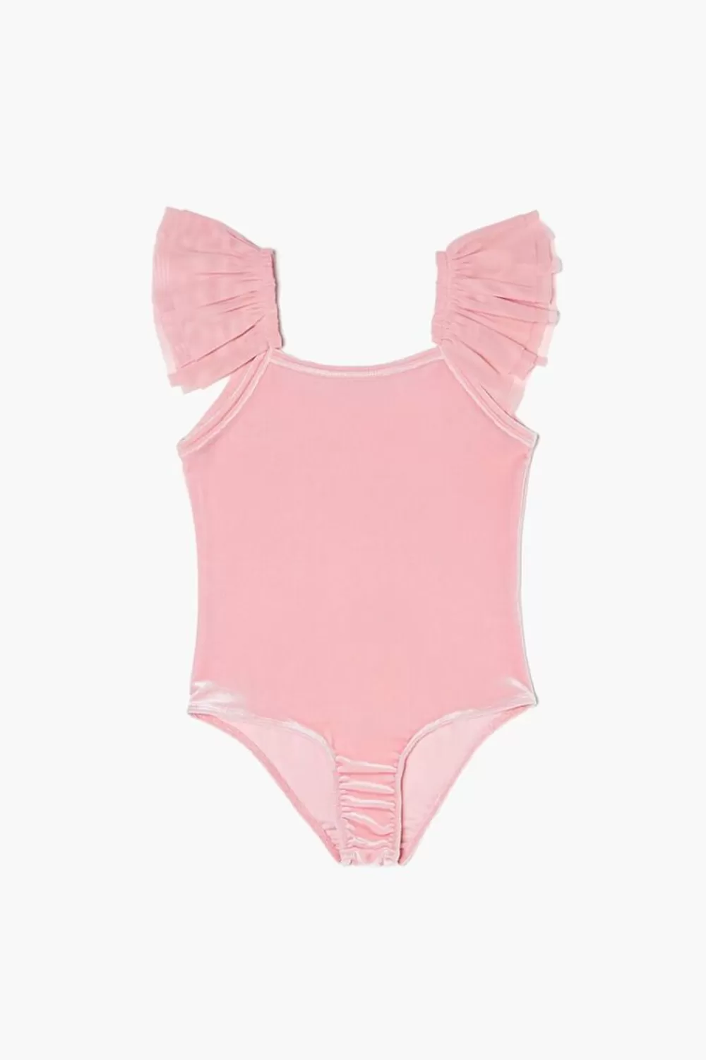 Tops>Forever 21 Girls Velvet Bodysuit (Kids) Pink