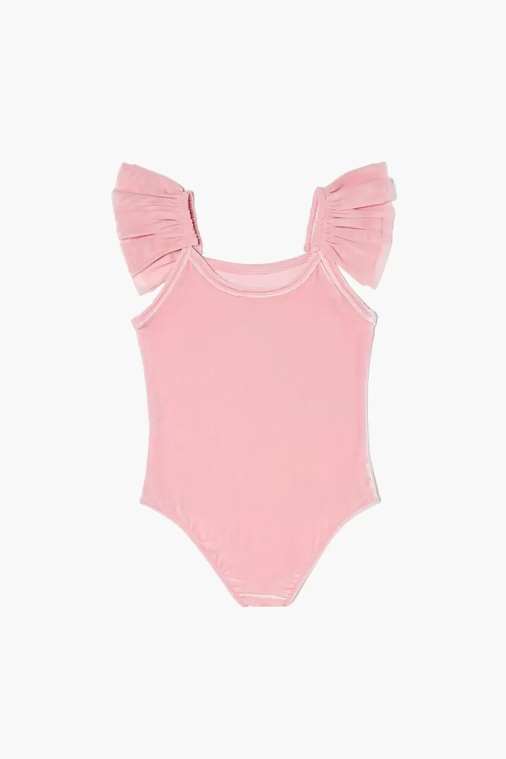 Tops>Forever 21 Girls Velvet Bodysuit (Kids) Pink