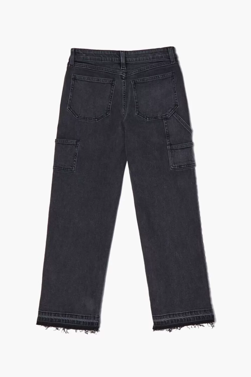 Bottoms>Forever 21 Girls Washed-Panel Jeans (Kids) Denim Black