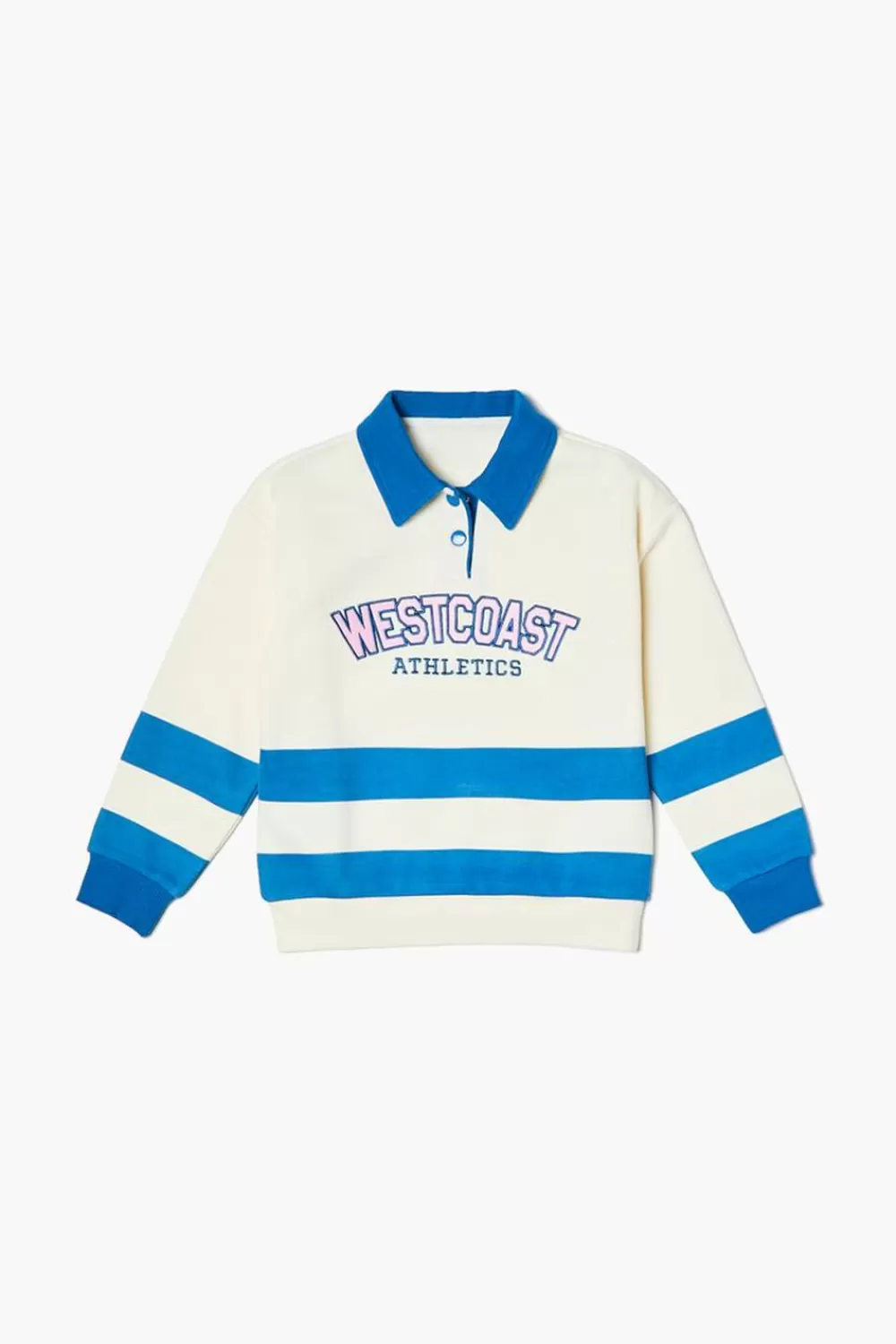 Tops>Forever 21 Girls Westcoast Athletics Graphic Pullover (Kids) Cream/Multi