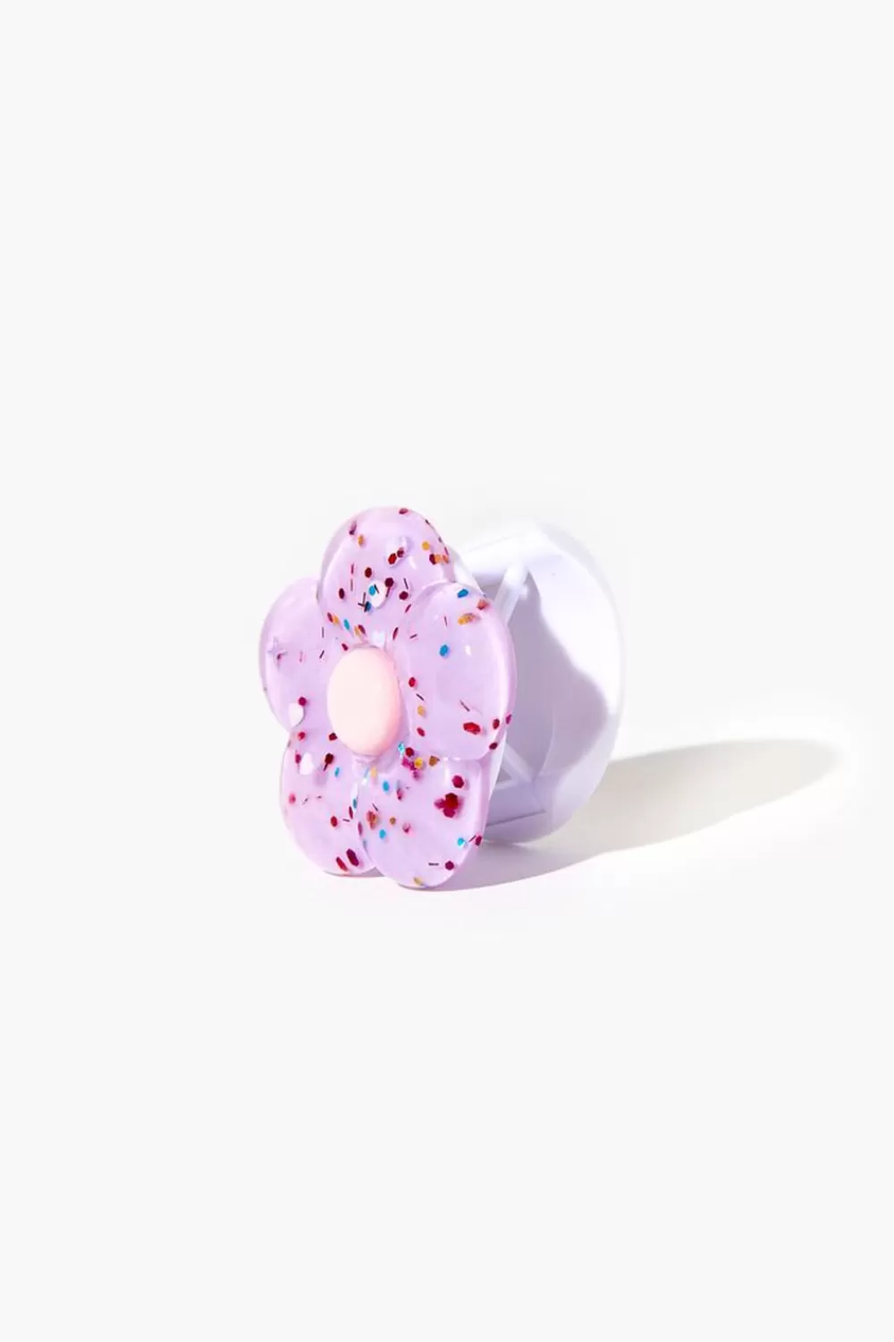 Electronics + Accessories>Forever 21 Glitter Flower Phone Grip Purple