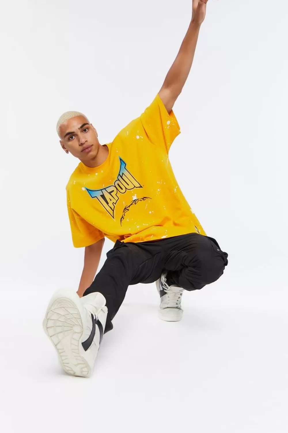 Graphic Tees>Forever 21 Gradient Tapout Graphic Tee Yellow/Multi