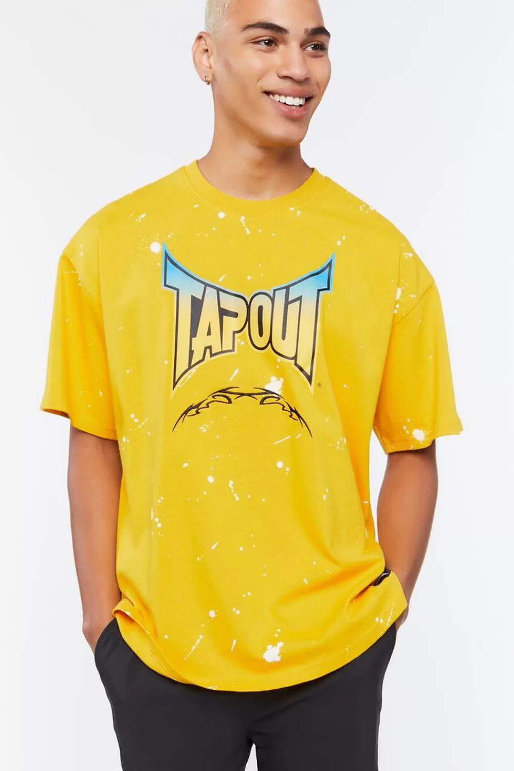 Graphic Tees>Forever 21 Gradient Tapout Graphic Tee Yellow/Multi