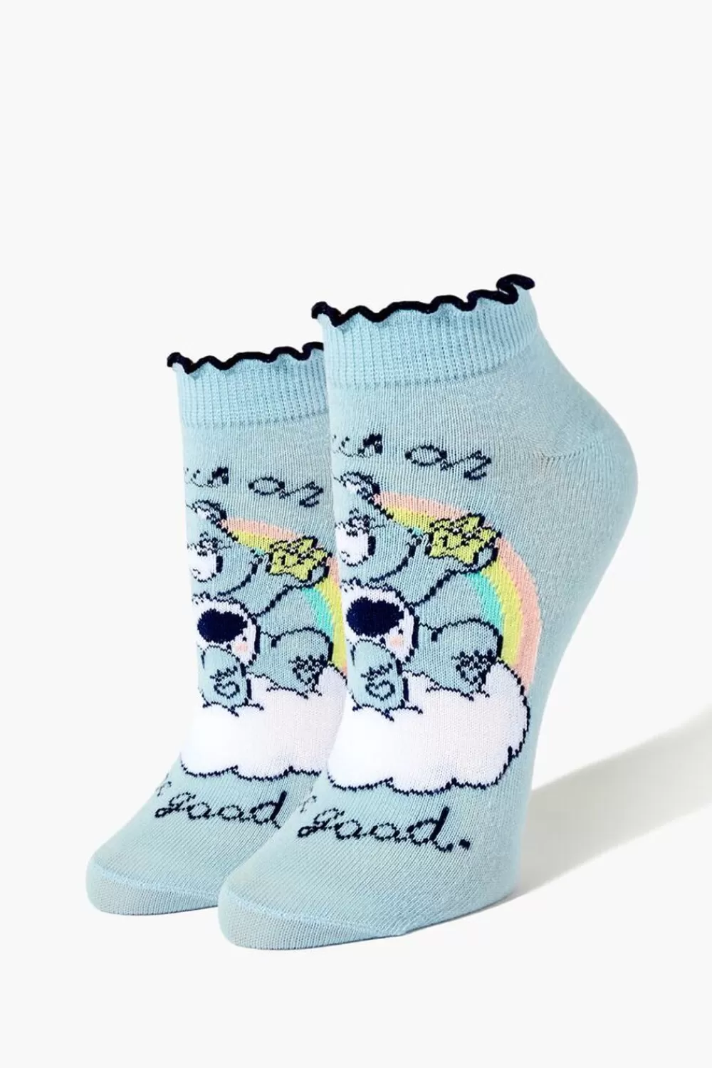 Socks + Tights>Forever 21 Grumpy Bear Ankle Socks Blue/Multi