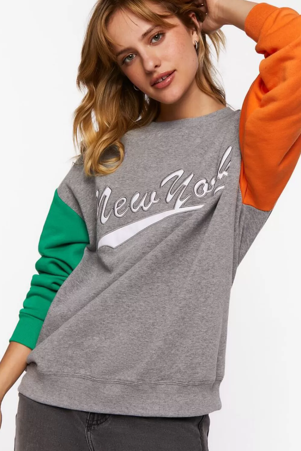 Forever 21 Heathered New York Graphic Pullover | Women Tops