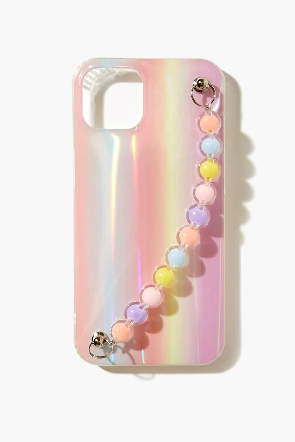 Electronics + Accessories>Forever 21 Iridescent Beaded Case For Iphone 13 Pink/Multi