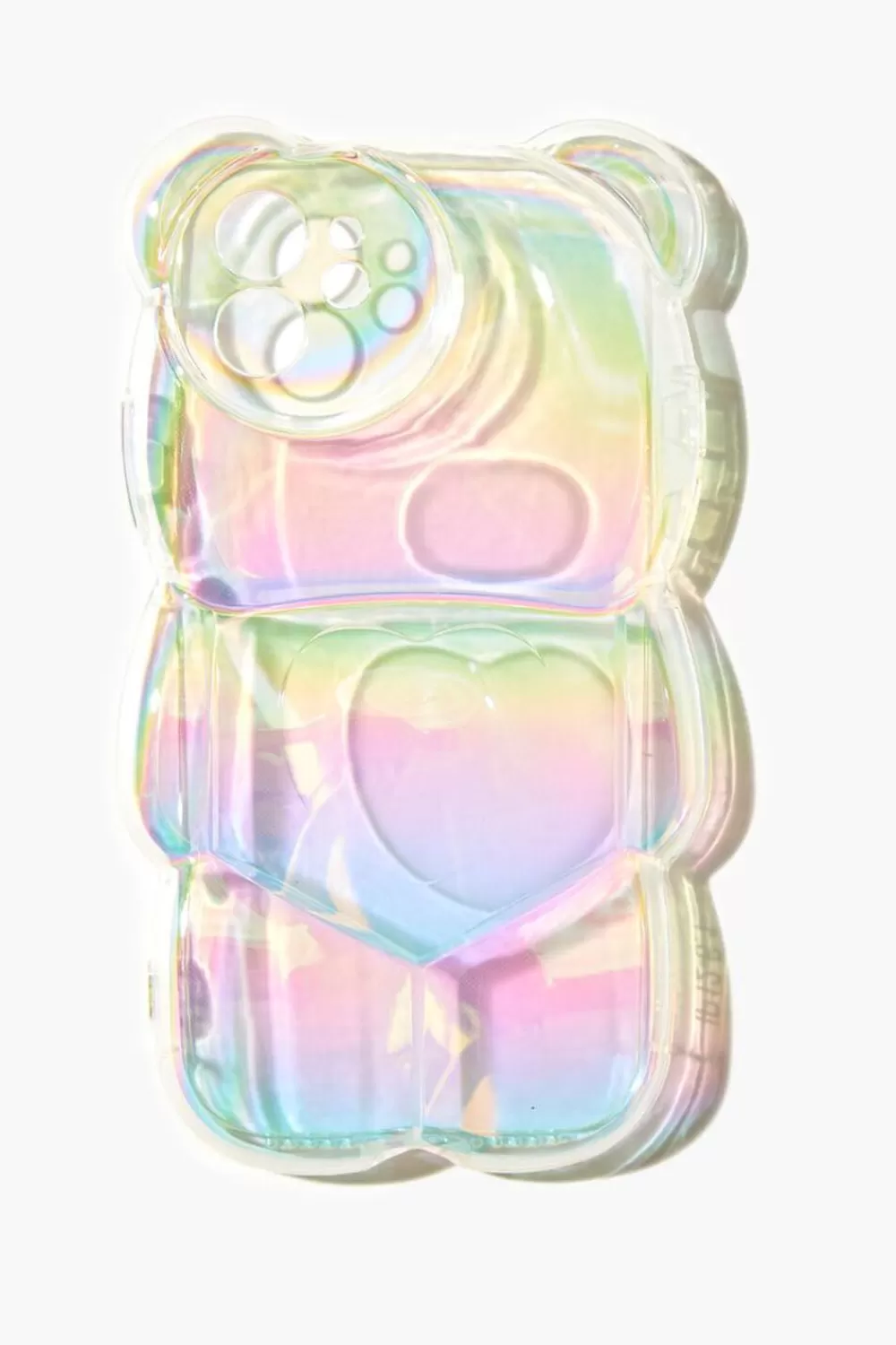 Electronics + Accessories>Forever 21 Iridescent Bubble Bear Case For Iphone 12 Rainbow