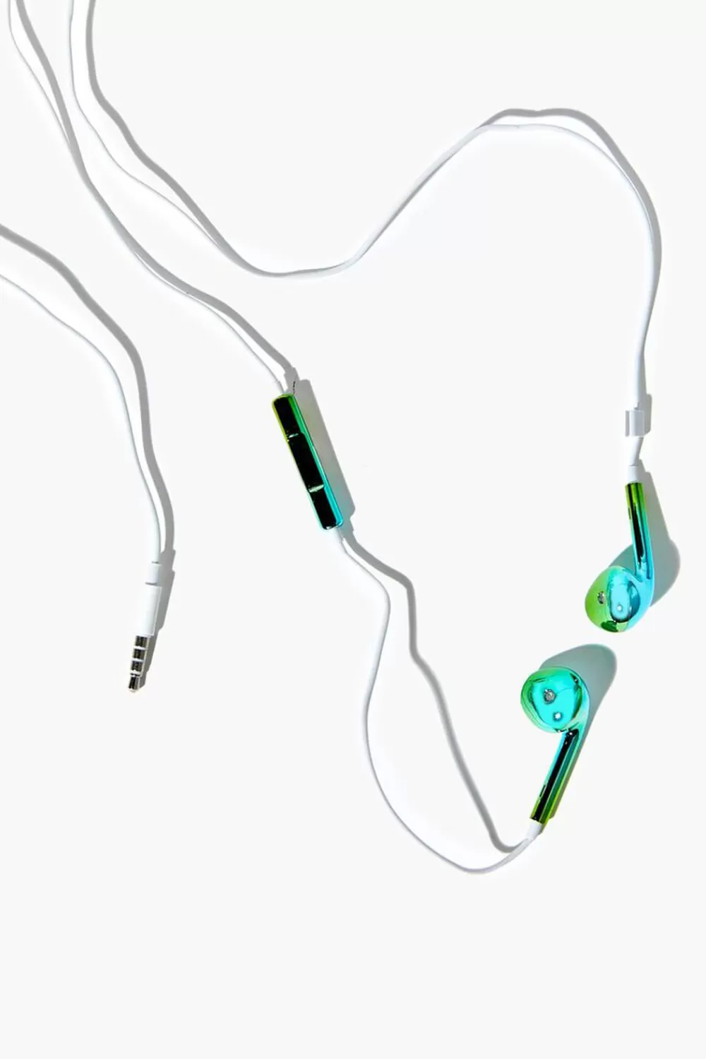Electronics + Accessories>Forever 21 Iridescent Wired Earphones Green