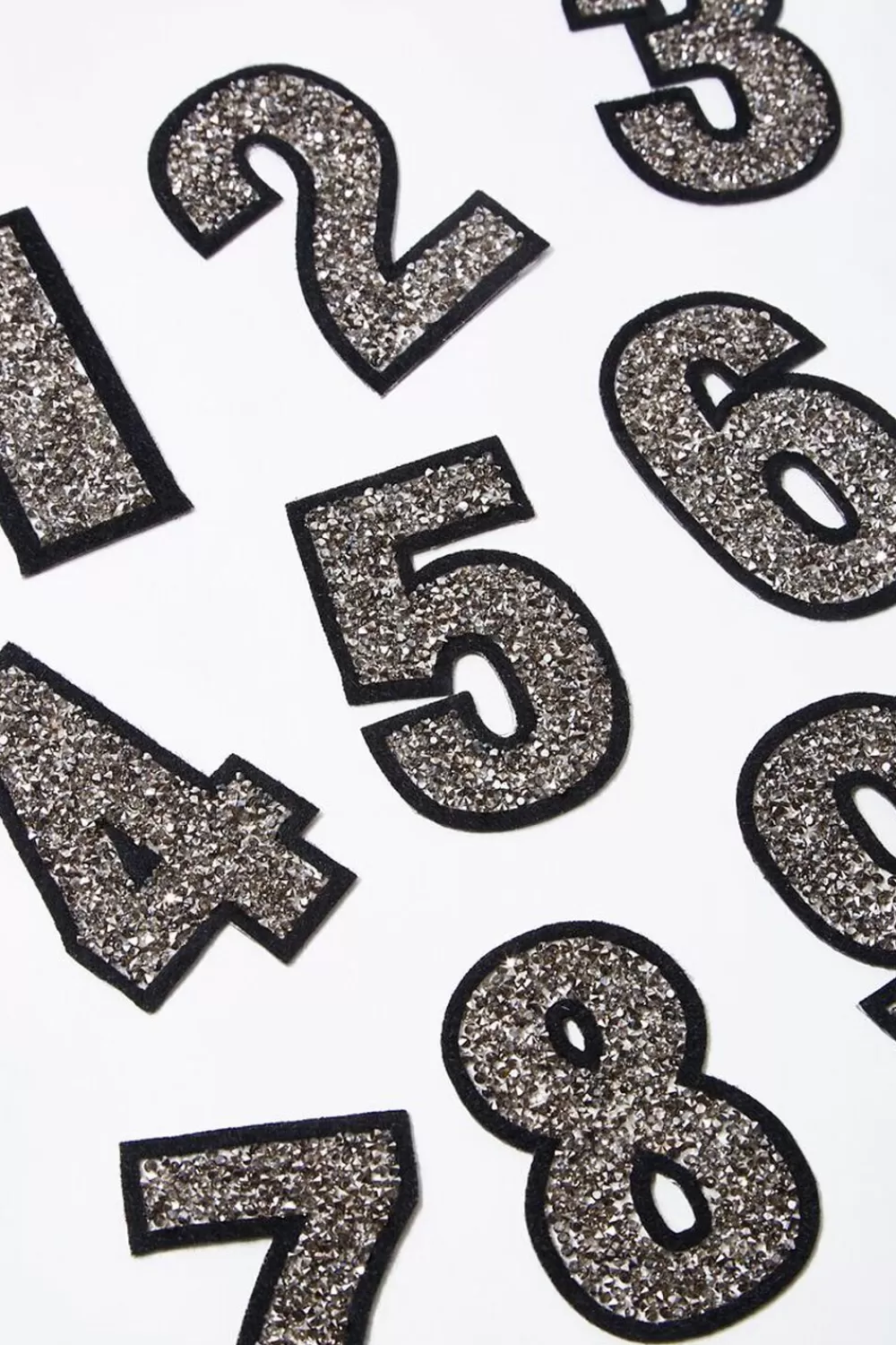 Fun + Games>Forever 21 Iron-On Glitter Number Patch Silver6