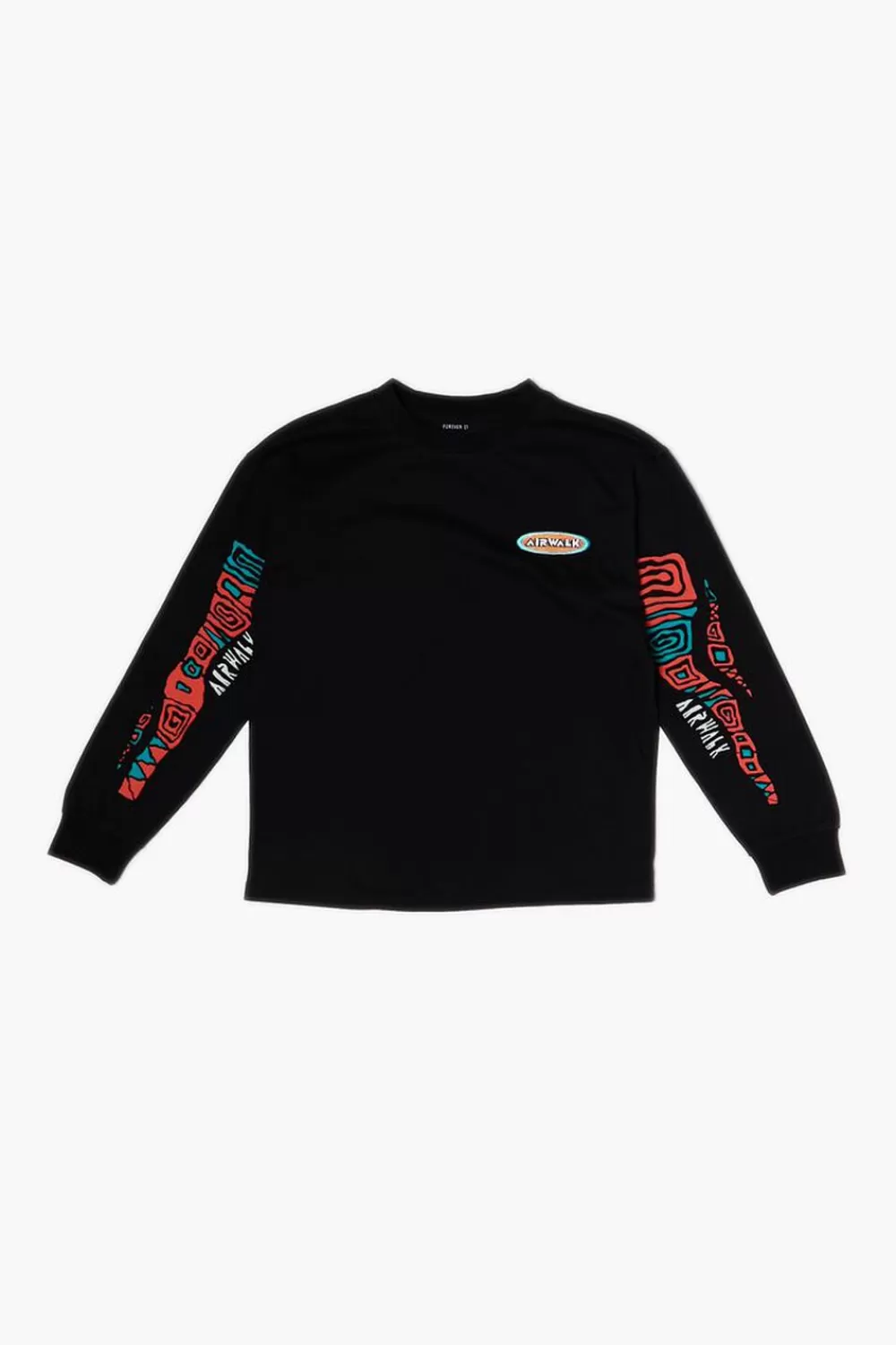 Tops>Forever 21 Kids Airwalk Graphic Tee (Girls + Boys) Black/Multi